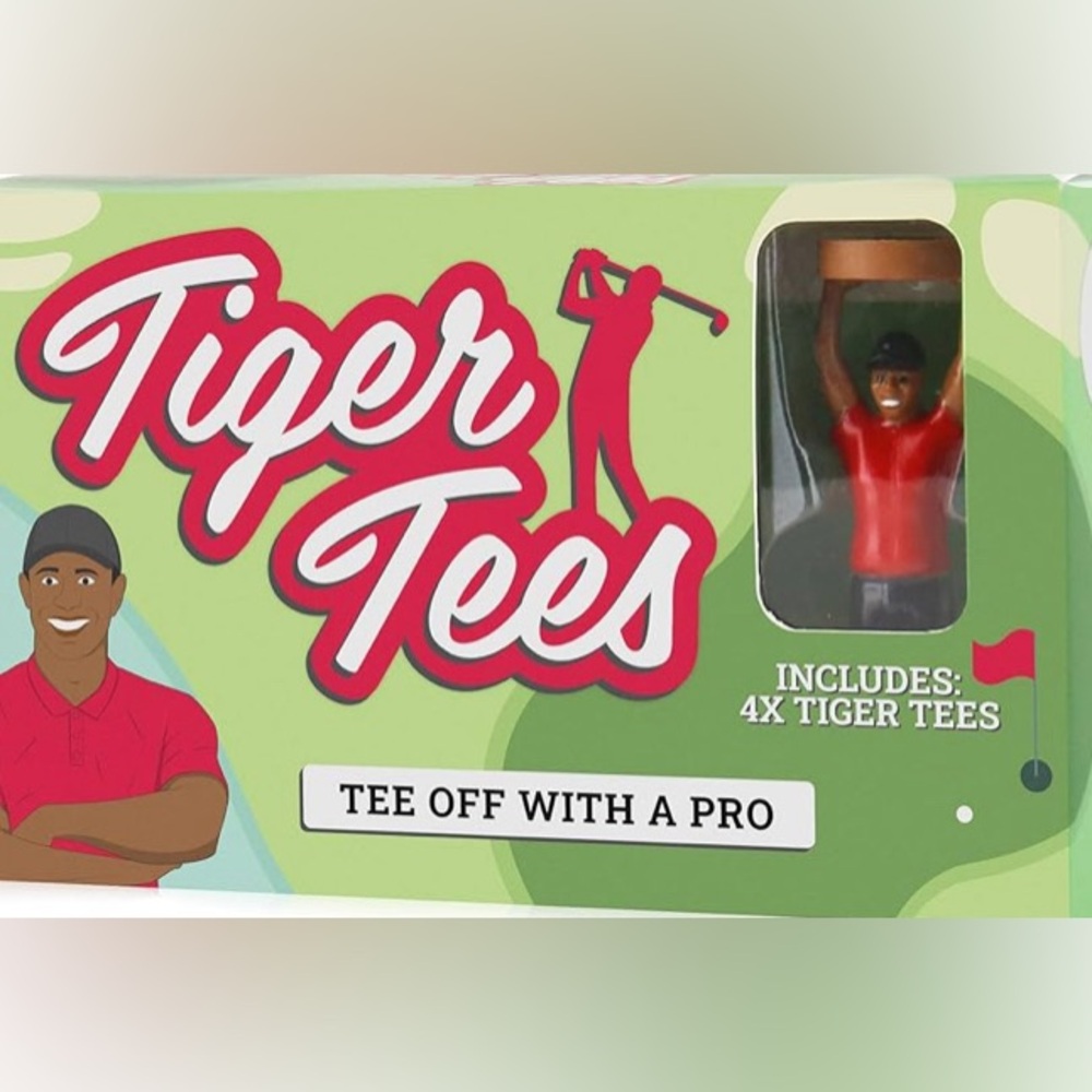 Set Of 4 Golf Tees Tiger Woods Novelty Gift